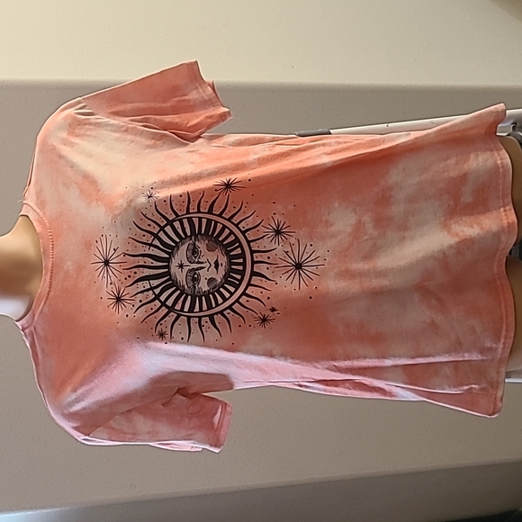 Shein orange and white tie dye t-shirt - Picture 2 of 6